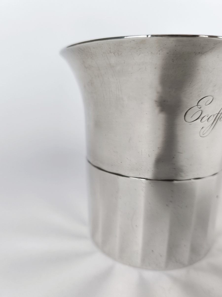 Sixte Simon Rion: Original Large Faceted Silver Timpani. Early 19th Century. -photo-4