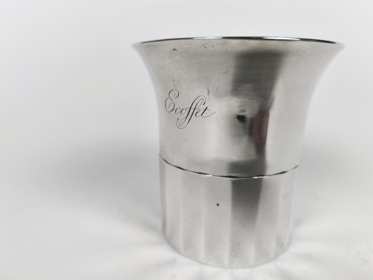 Sixte Simon Rion: Original Large Faceted Silver Timpani. Early 19th Century. -photo-5