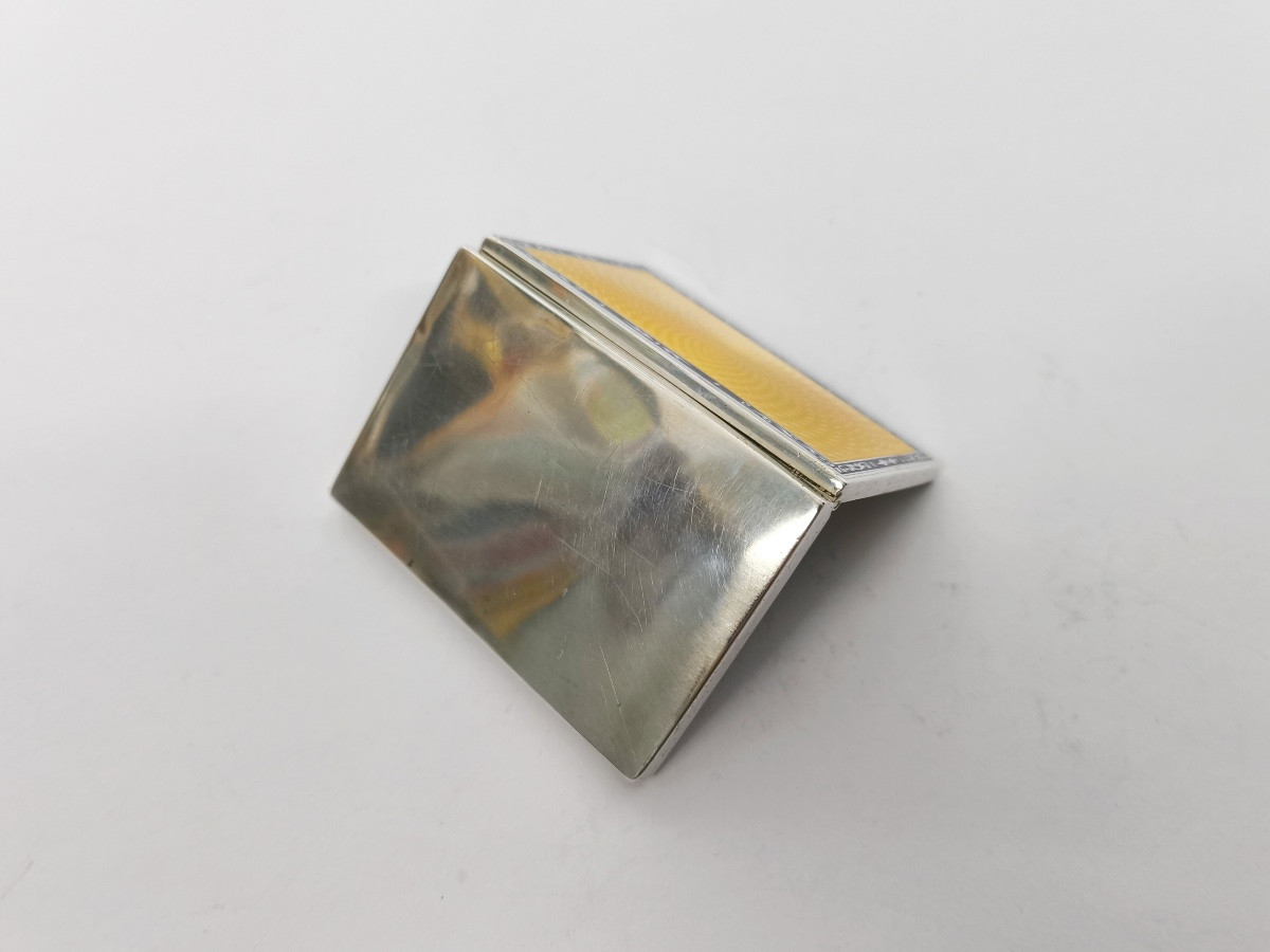  Franz Schneider : boite étui en argent massif guilloché et émaillé. Autriche, début XXe siècle-photo-4