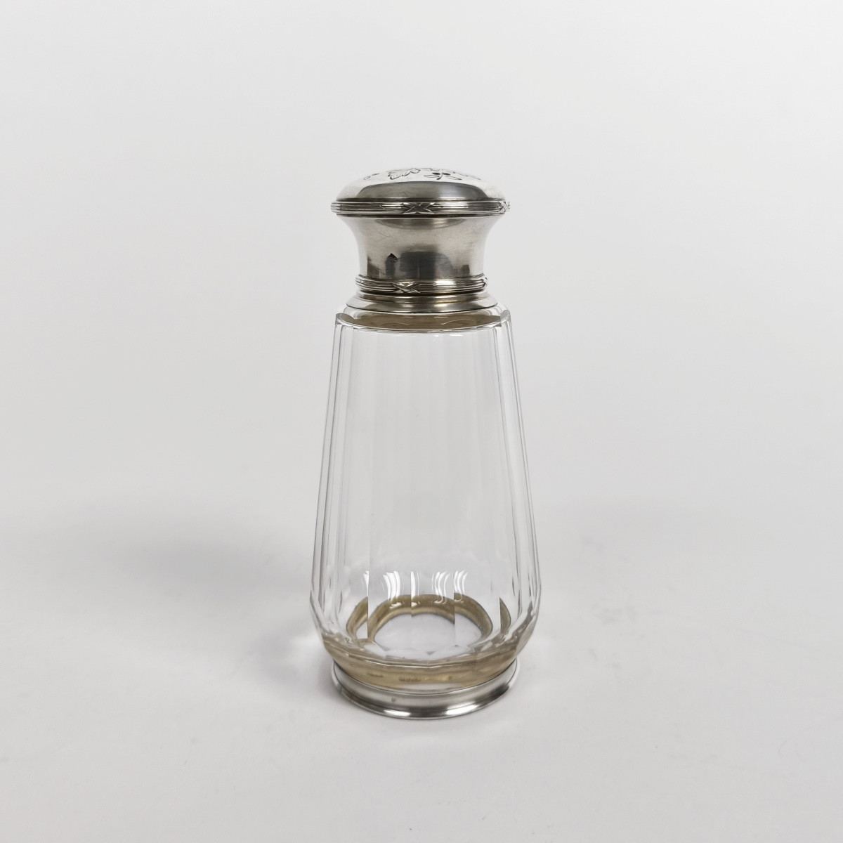  Louis Coignet: Sugar Shaker, Cinnamon, Etc. In Crystal And Solid Silver St. Louis XVI-photo-1