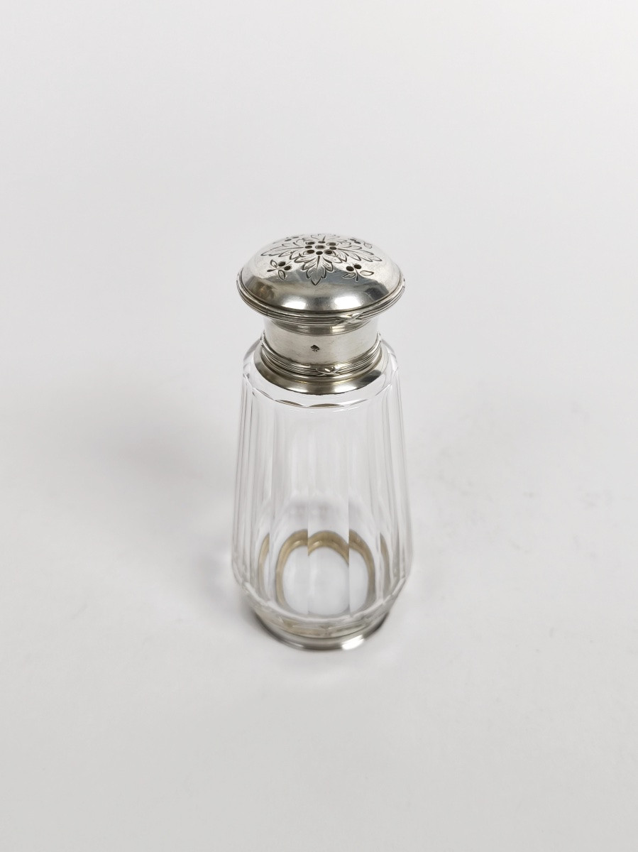  Louis Coignet: Sugar Shaker, Cinnamon, Etc. In Crystal And Solid Silver St. Louis XVI-photo-7