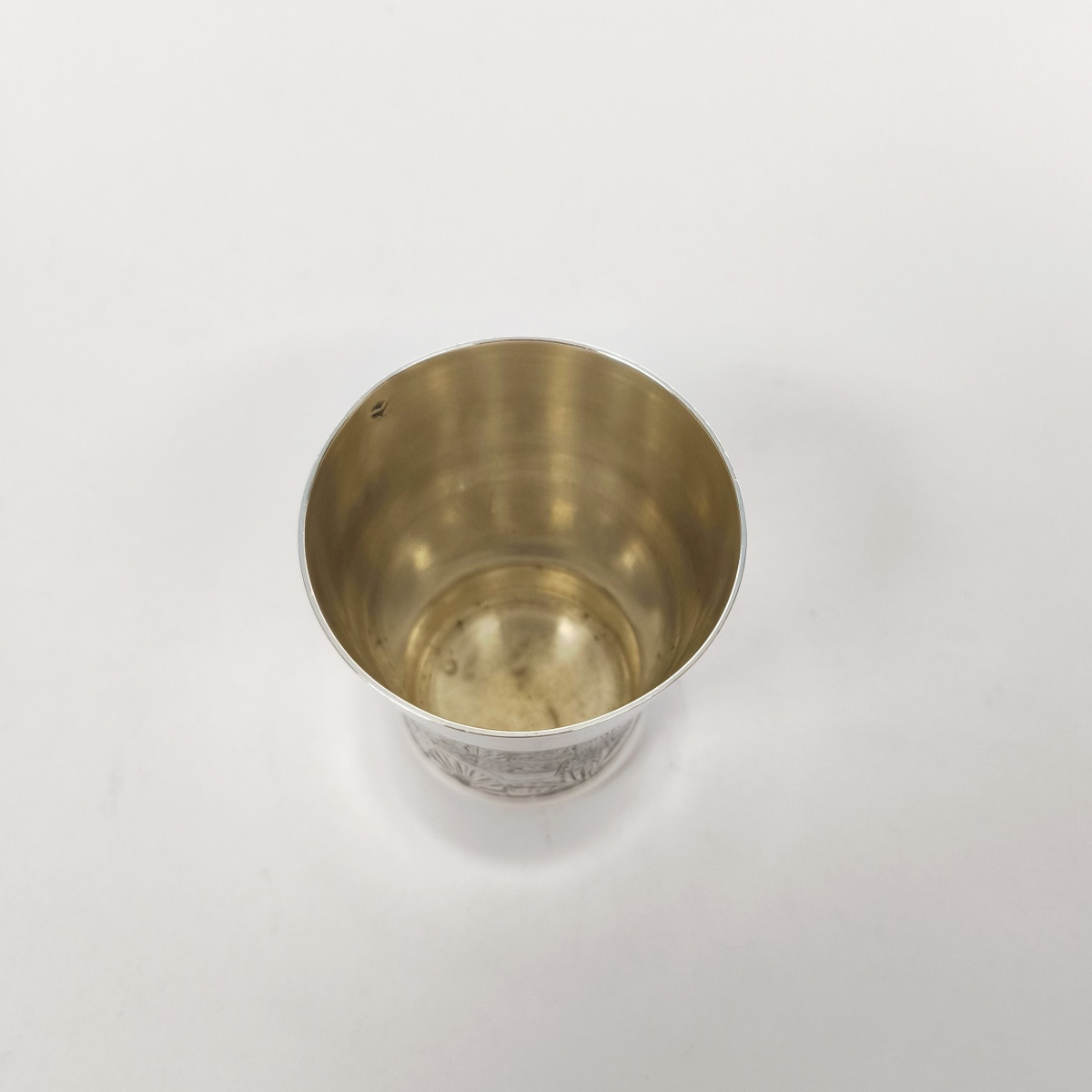 Large Art Nouveau Silver Goblet With A Floral Daisy Design. C1900-photo-1