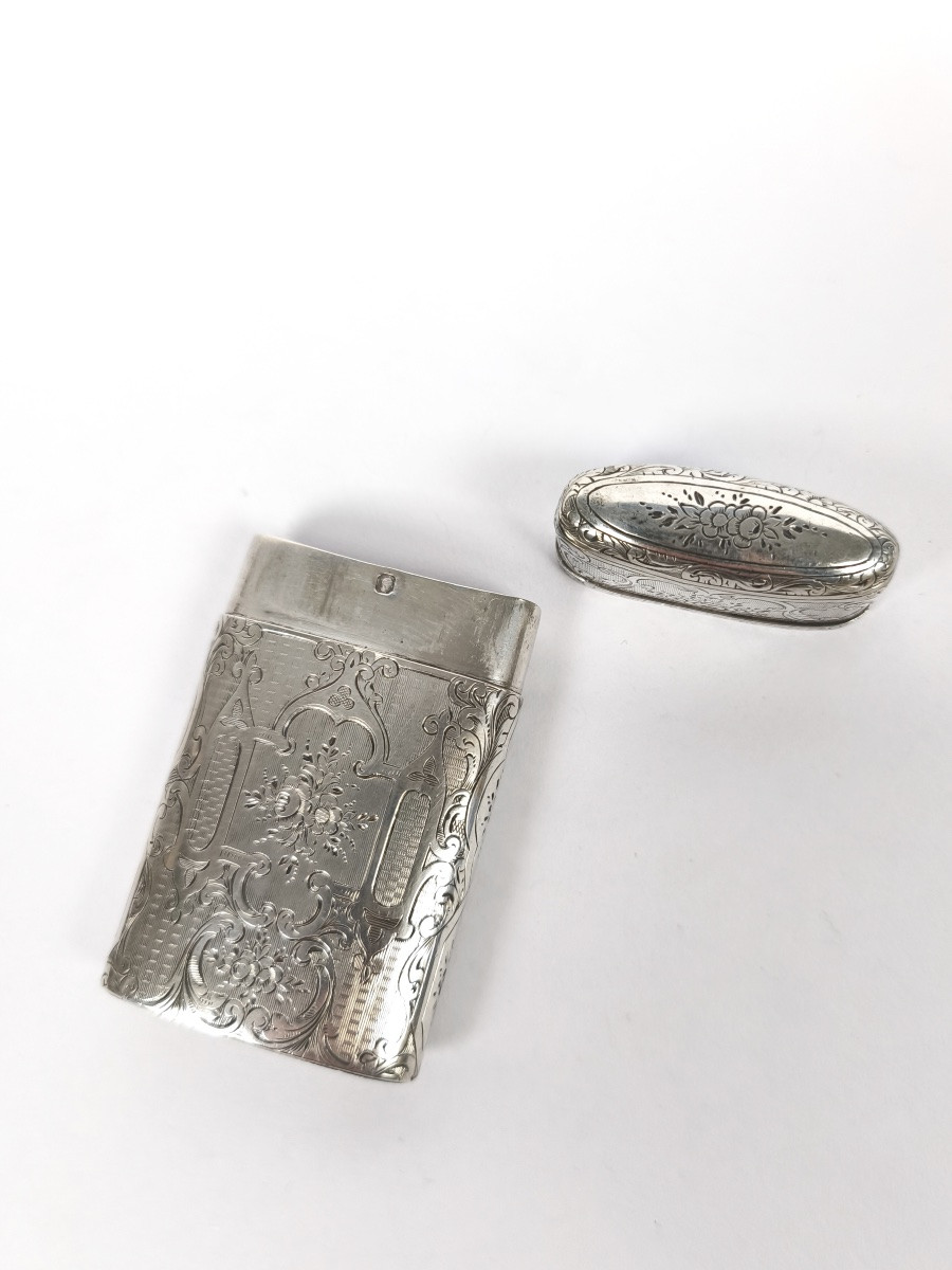 Guilloché Solid Silver Pyrogene, Second Empire, Napoleon III, Late 19th Century. -photo-4