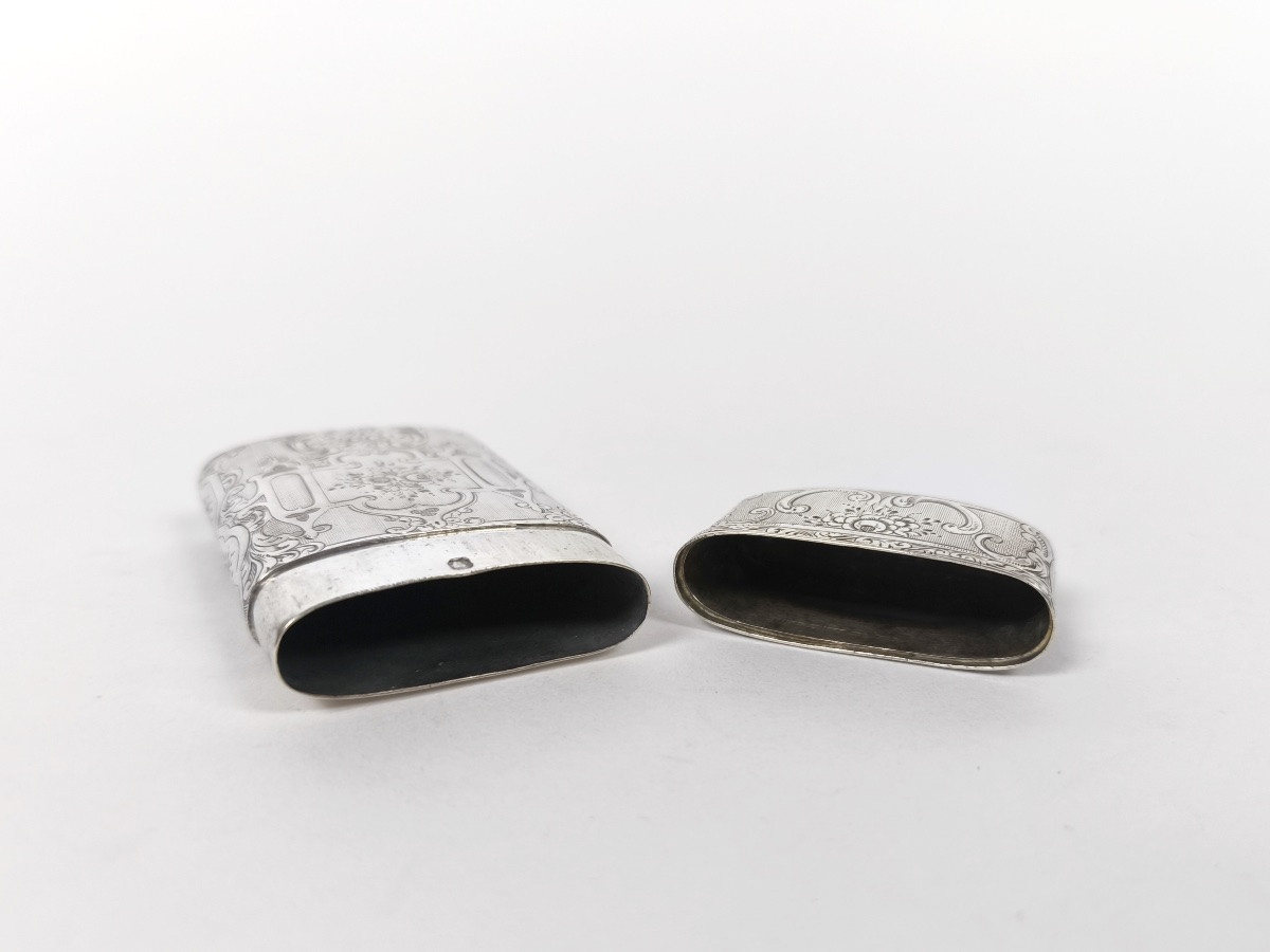 Guilloché Solid Silver Pyrogene, Second Empire, Napoleon III, Late 19th Century. -photo-1