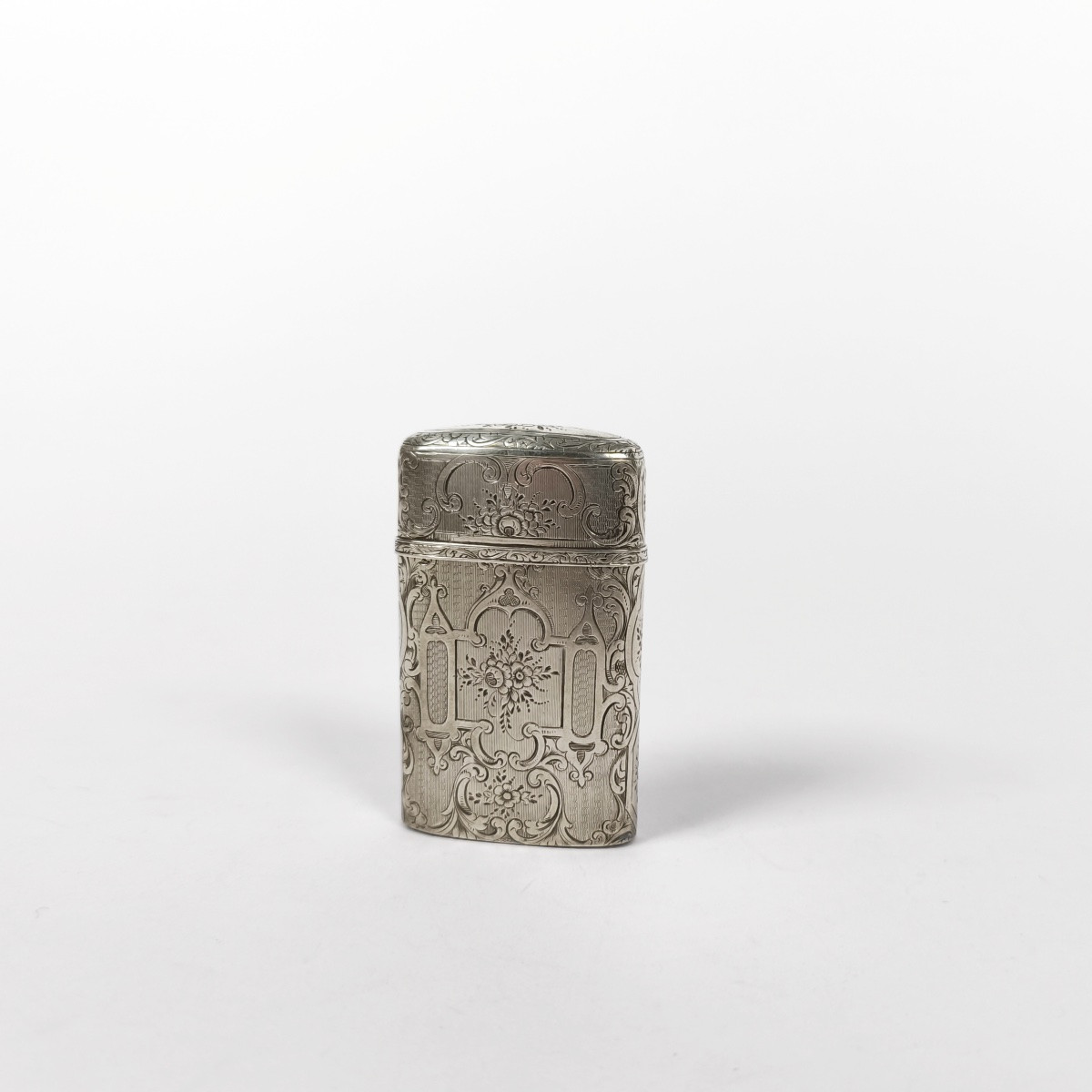 Guilloché Solid Silver Pyrogene, Second Empire, Napoleon III, Late 19th Century. -photo-7