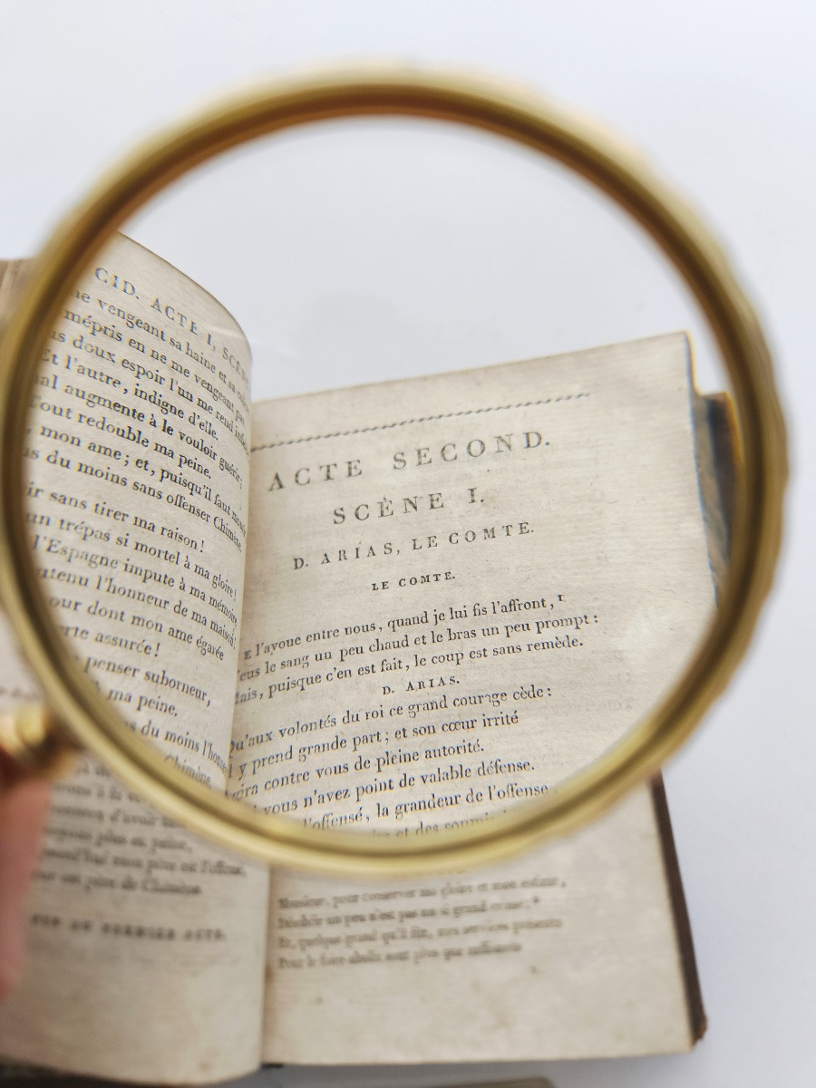 Boin Taburet : loupe en argent massif vermeil de style Louis XVI. Fin du XIXe siècle. -photo-5