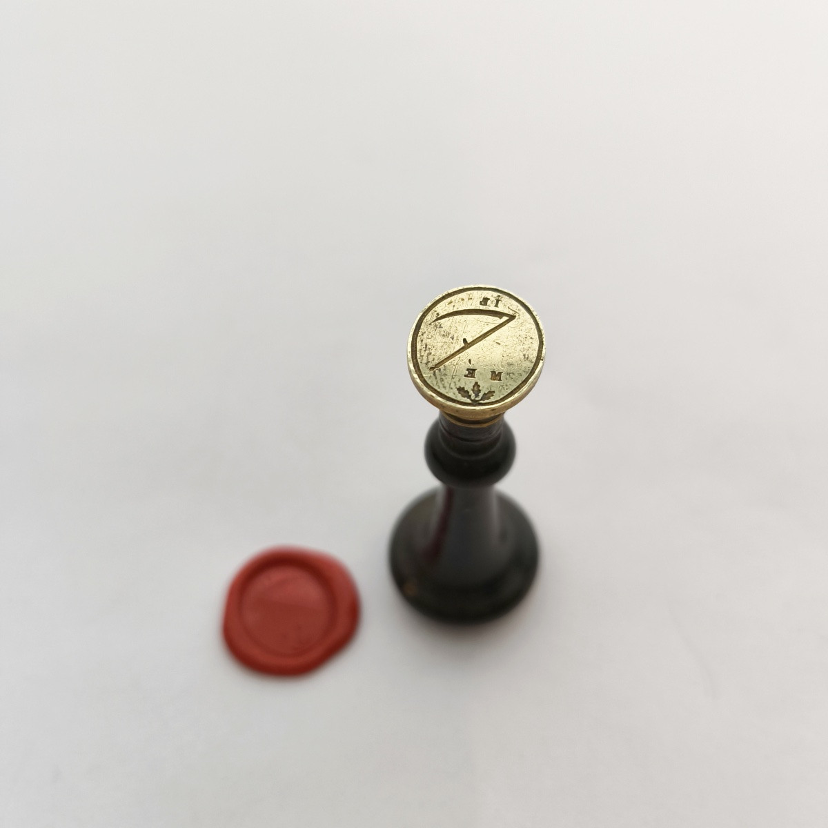 19th-century Romantic Rebus Wax Seal/sealing For Lovers. Romantic Era.-photo-1