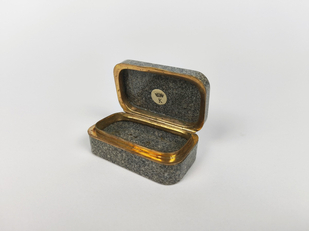 Snuffbox In Hardstone And Pompon, 19th Century. Grand Tour? -photo-2