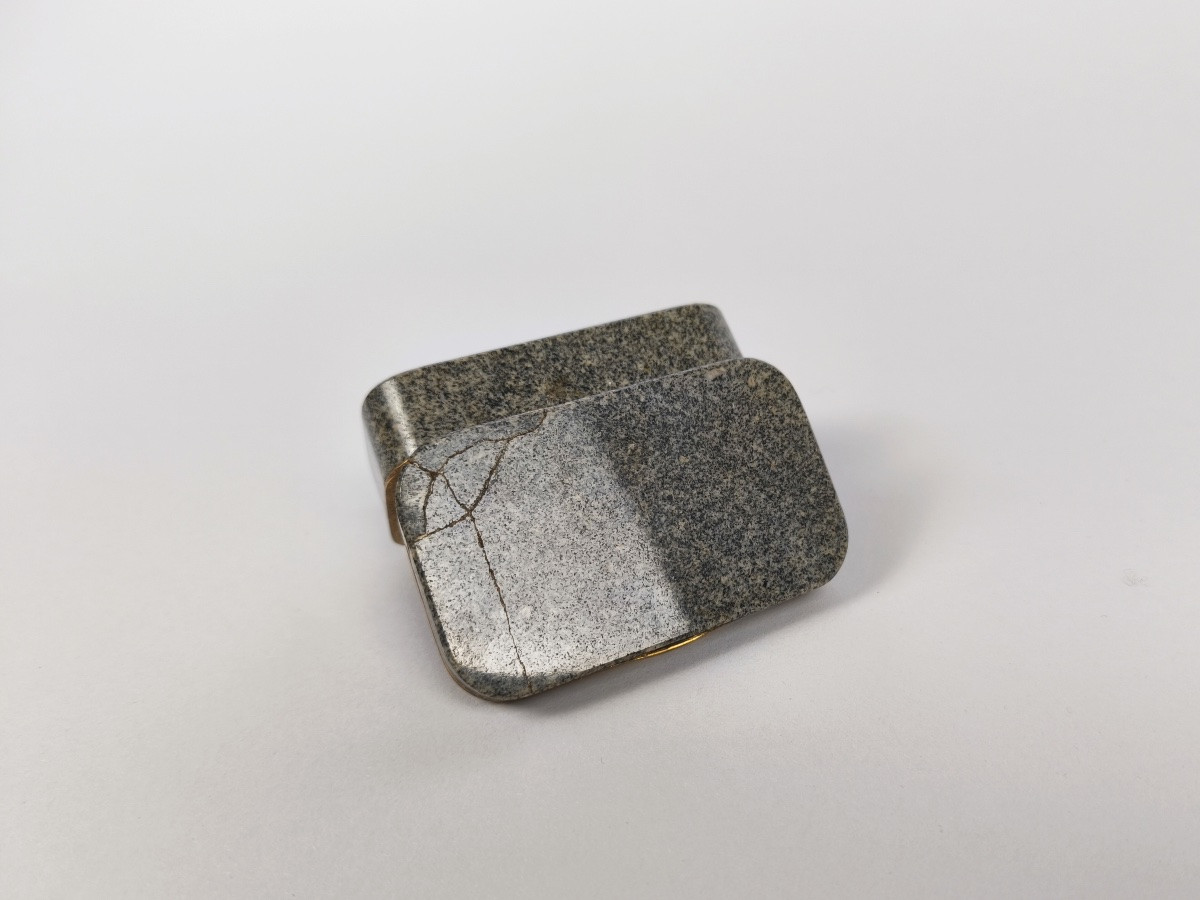 Snuffbox In Hardstone And Pompon, 19th Century. Grand Tour? -photo-4