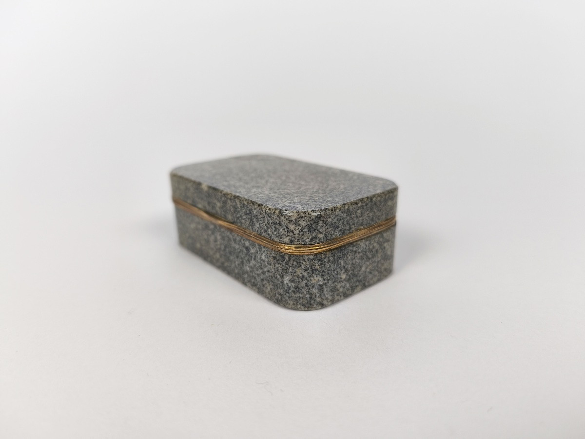 Snuffbox In Hardstone And Pompon, 19th Century. Grand Tour? -photo-6