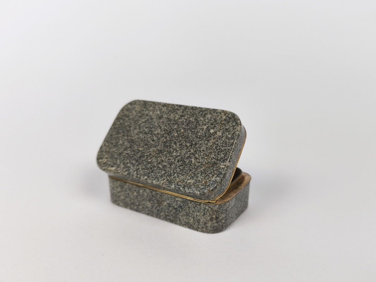 Snuffbox In Hardstone And Pompon, 19th Century. Grand Tour? -photo-7