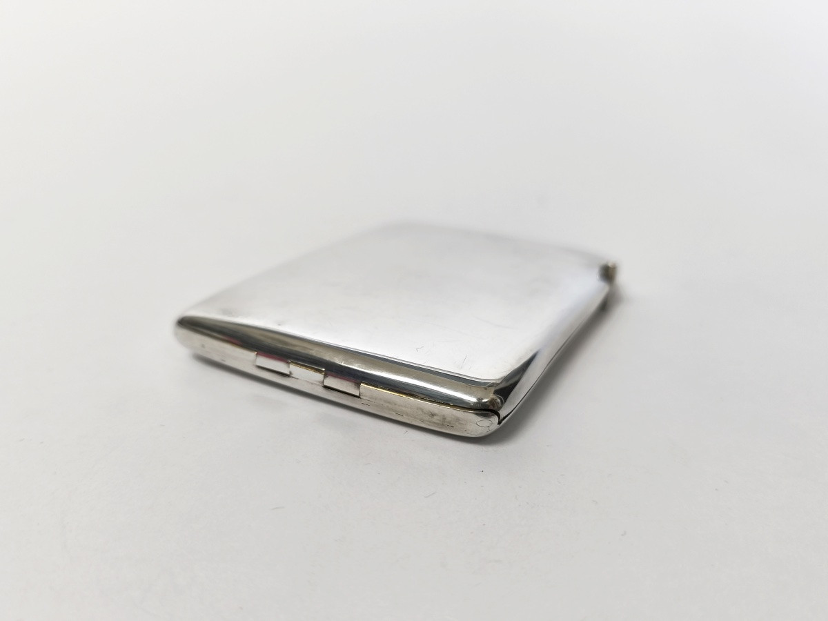 Etui à carte de visite / cigarettes  Argent Massif & Vermeil avec compartiment photo Secret. UK-photo-3