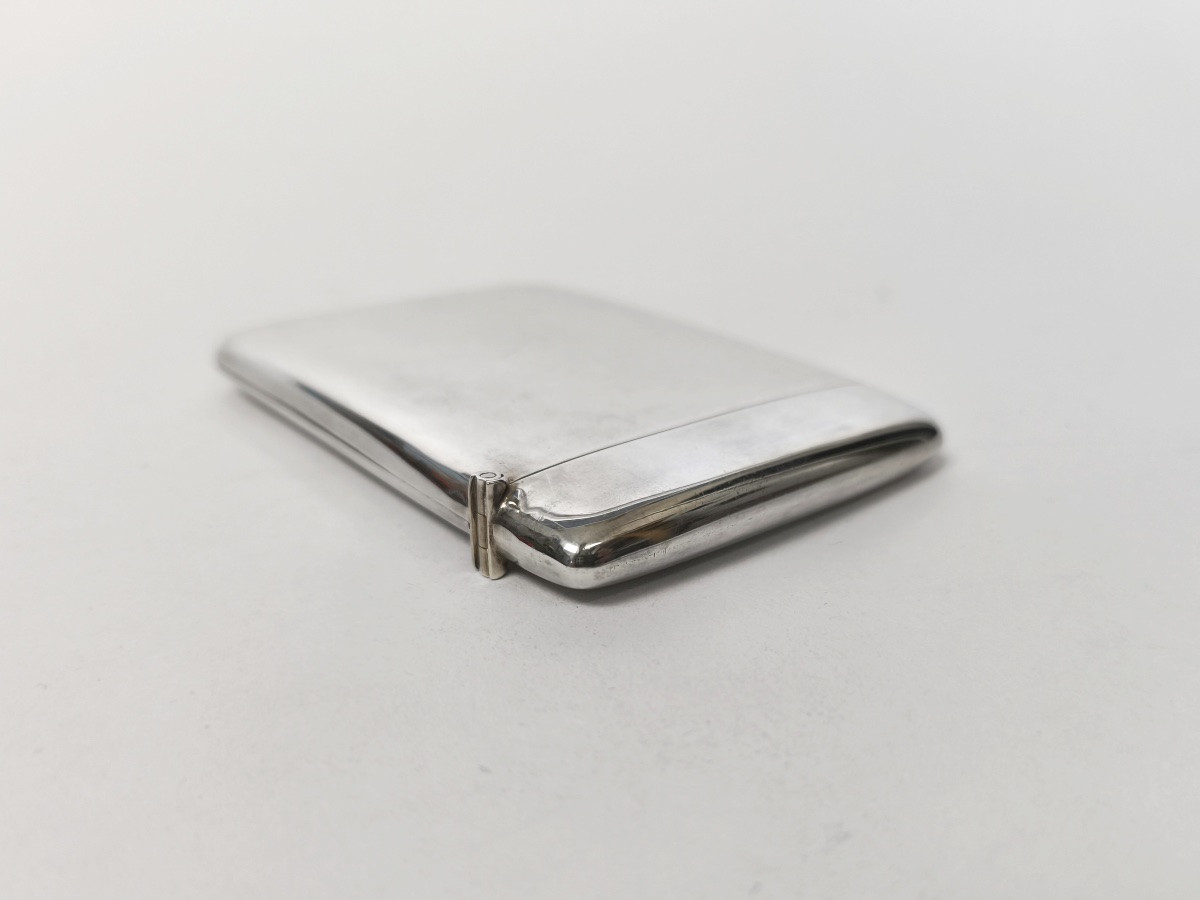 Etui à carte de visite / cigarettes  Argent Massif & Vermeil avec compartiment photo Secret. UK-photo-4