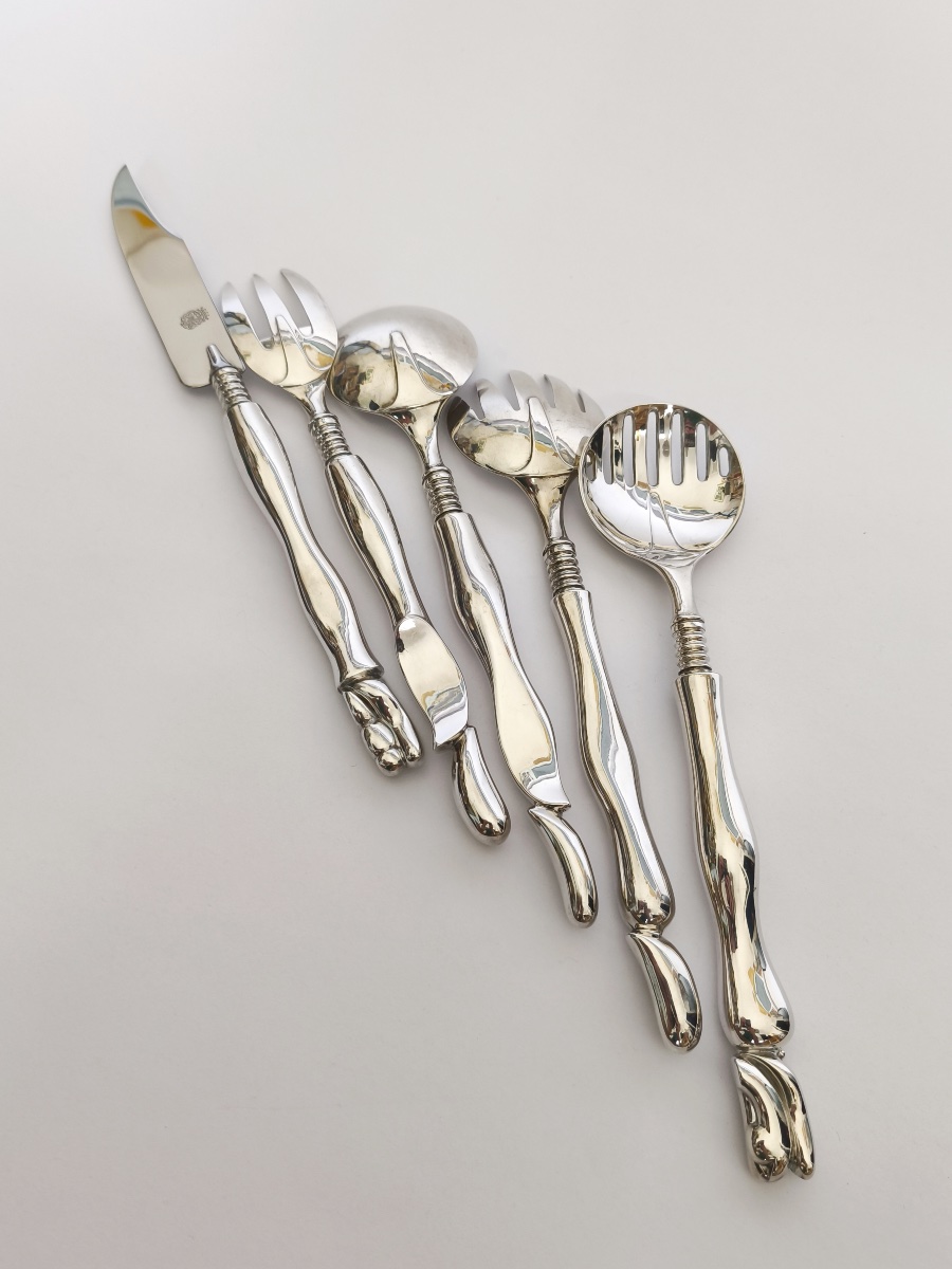 Miguel Berrocal: Silver-plated Serving Cutlery. -photo-2