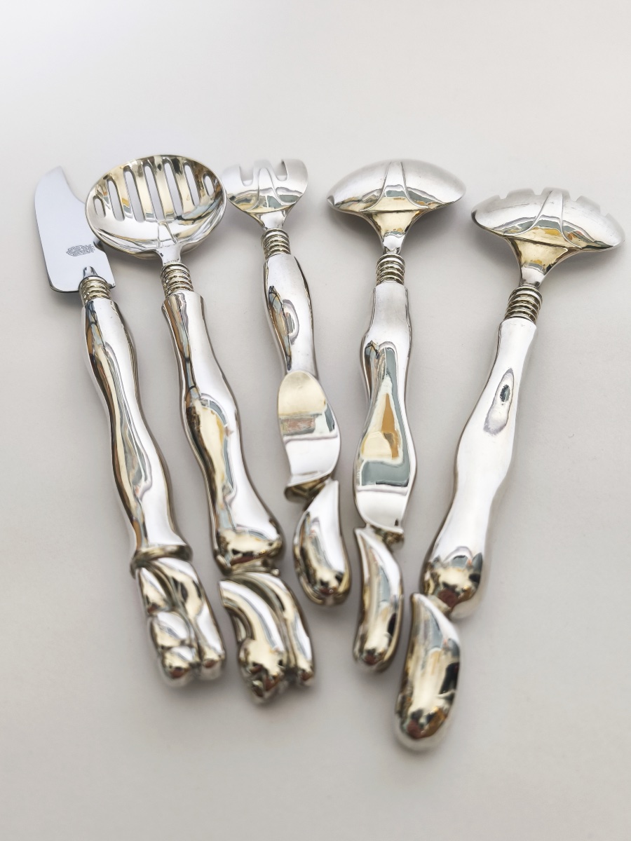 Miguel Berrocal: Silver-plated Serving Cutlery. -photo-3