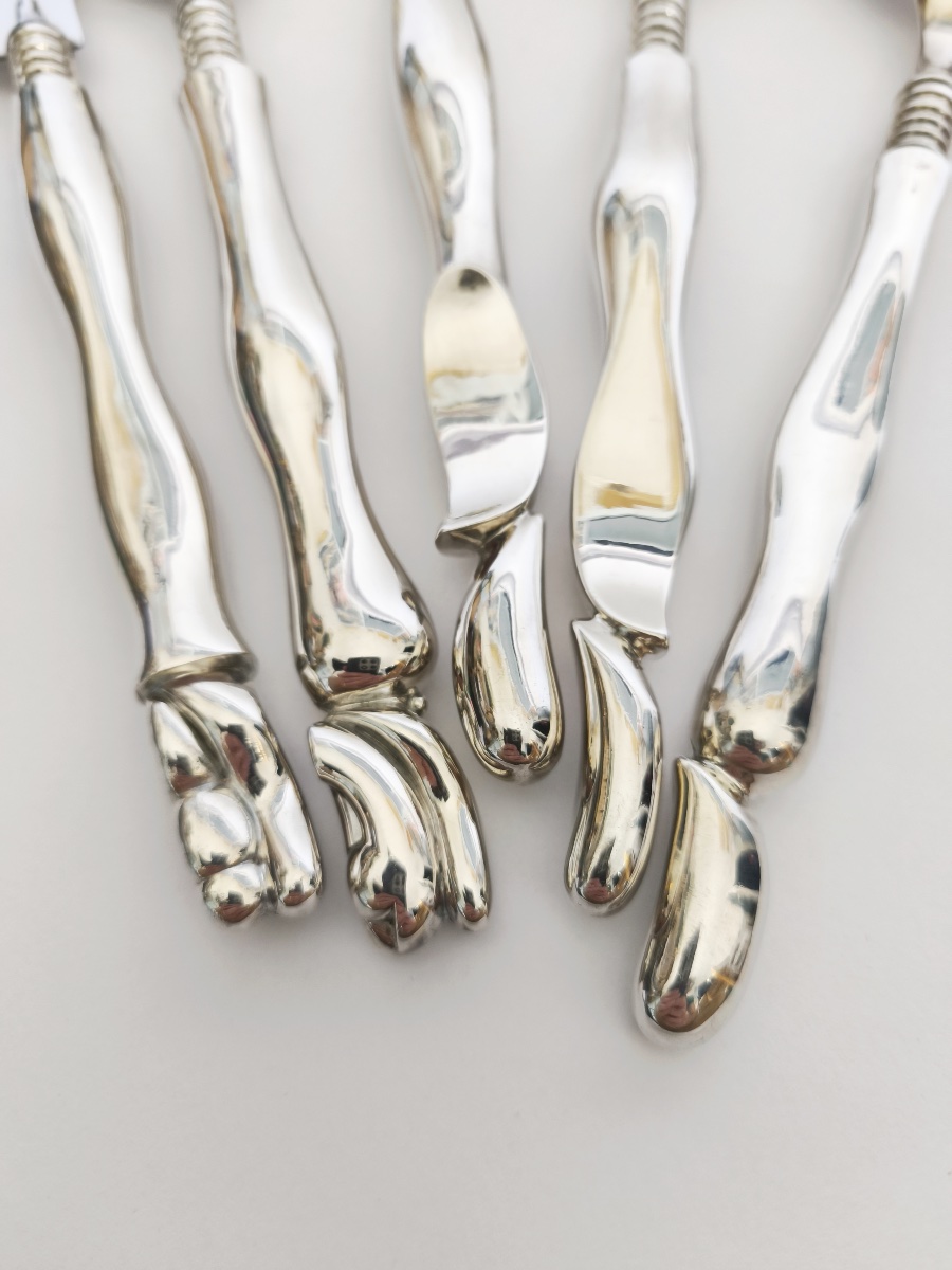 Miguel Berrocal: Silver-plated Serving Cutlery. -photo-4