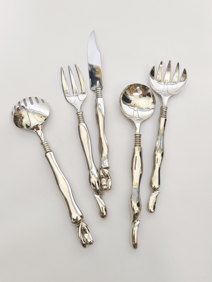 Miguel Berrocal: Silver-plated Serving Cutlery. -photo-3