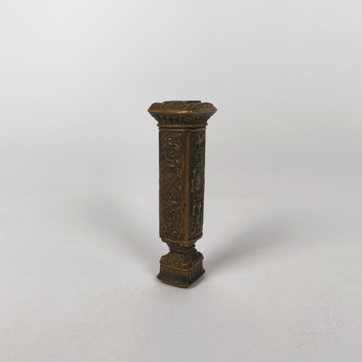 19th-century Brass Seal With Interchangeable Die. -photo-2