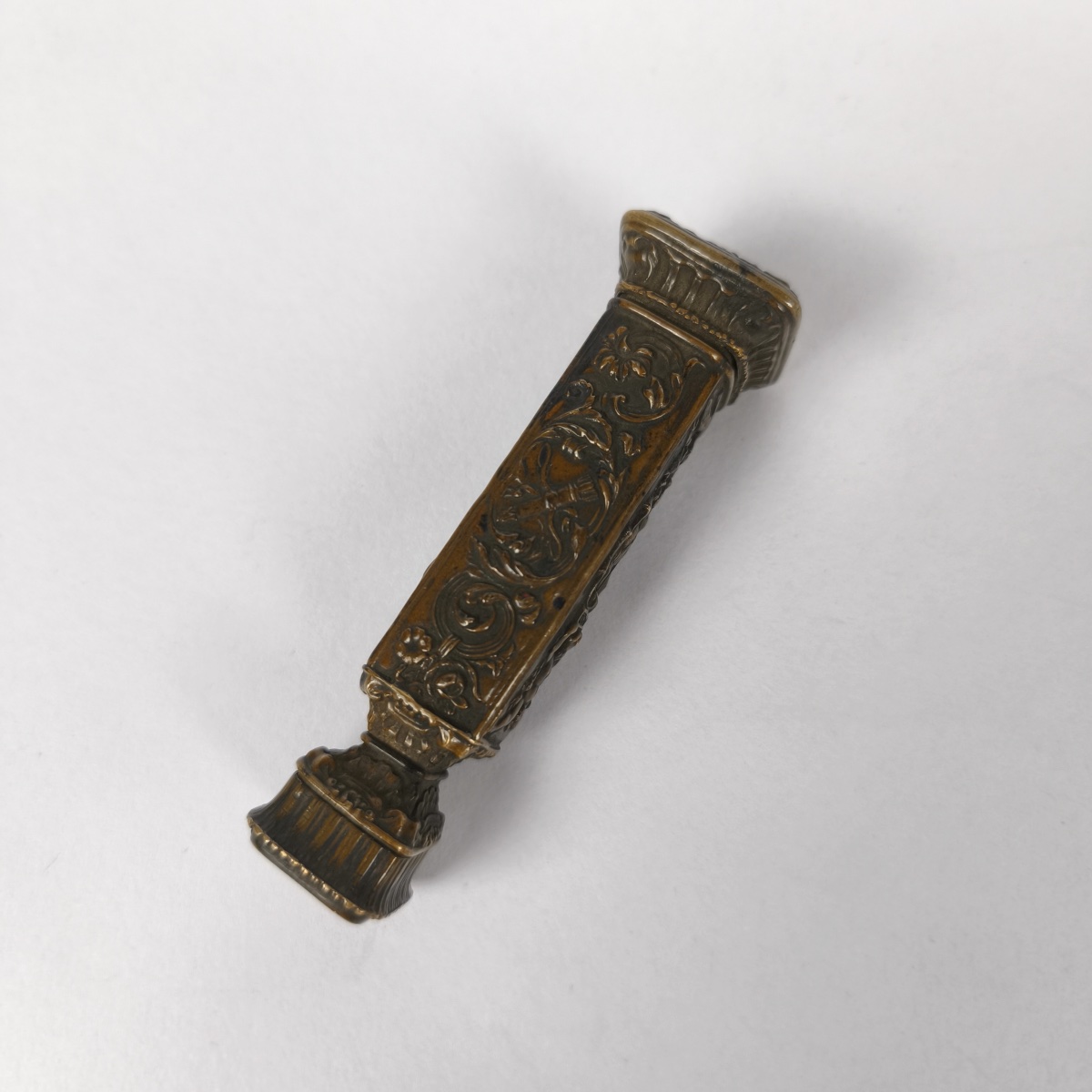 19th-century Brass Seal With Interchangeable Die. -photo-5