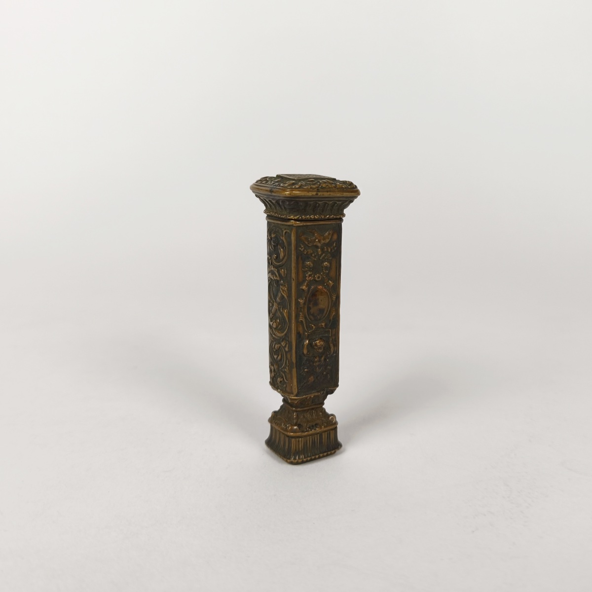 19th-century Brass Seal With Interchangeable Die. 