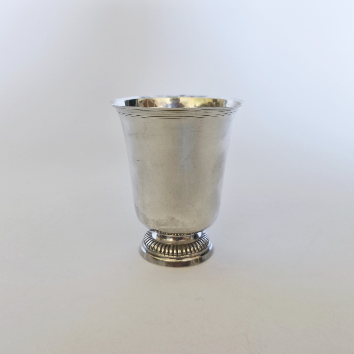 Subscriber's Item: 18th-century Solid Silver Tulip-shaped Goblet. French Province. -photo-1