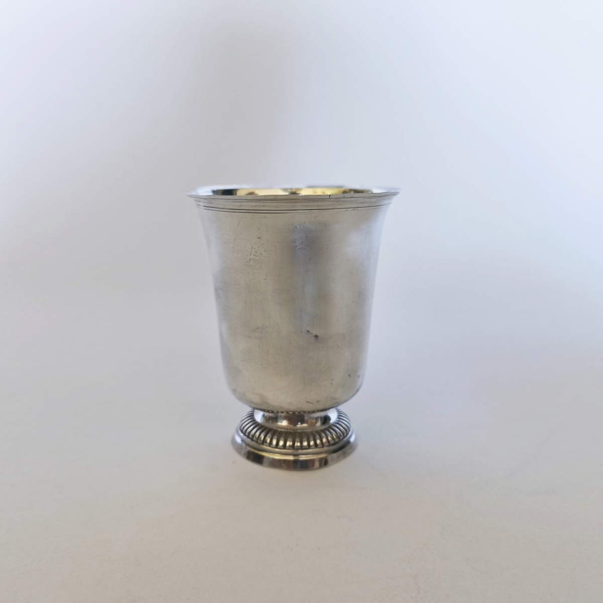Subscriber's Item: 18th-century Solid Silver Tulip-shaped Goblet. French Province. -photo-2