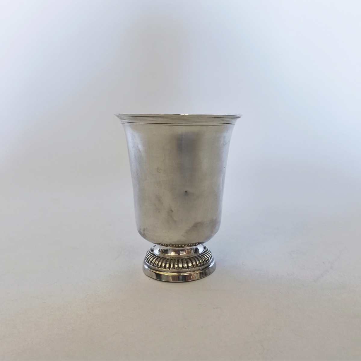 Subscriber's Item: 18th-century Solid Silver Tulip-shaped Goblet. French Province. -photo-3