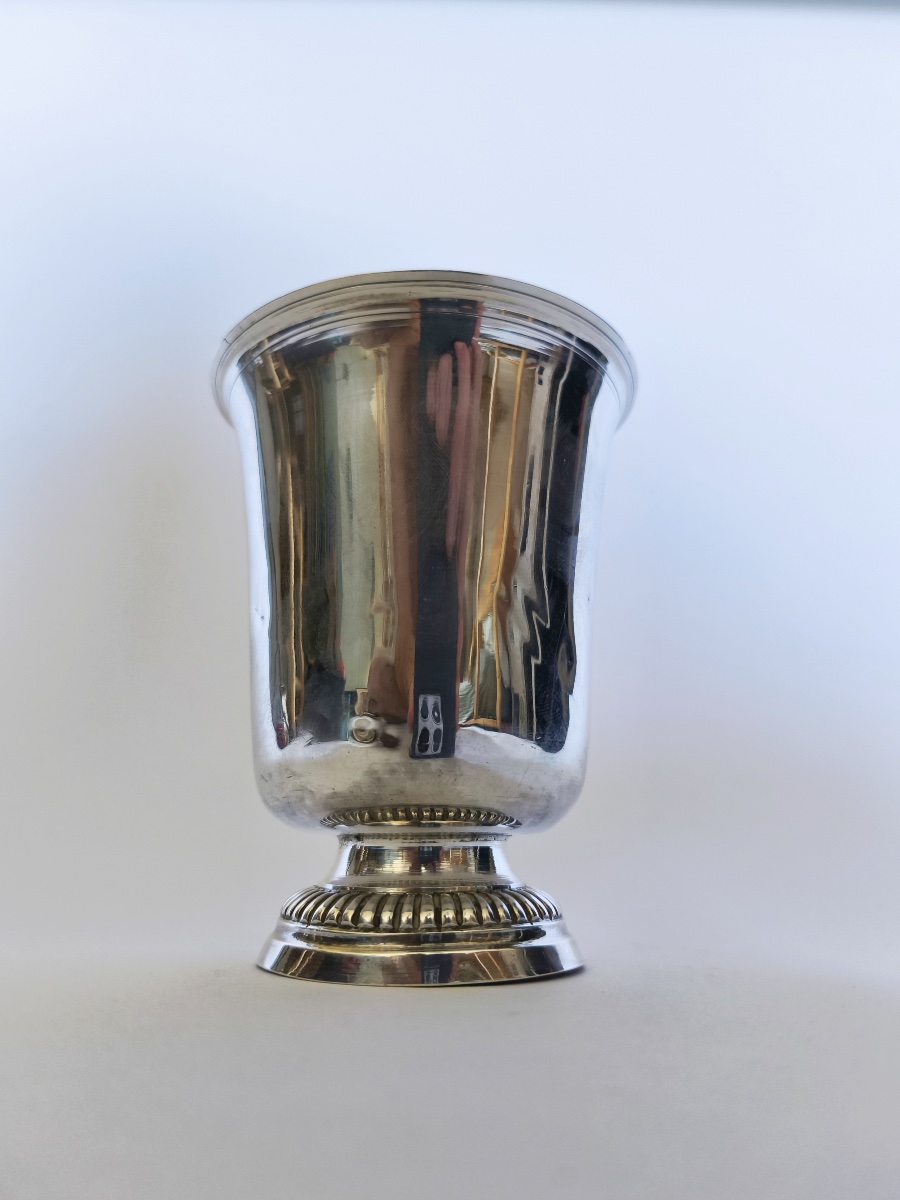 Subscriber's Item: 18th-century Solid Silver Tulip-shaped Goblet. French Province. -photo-5