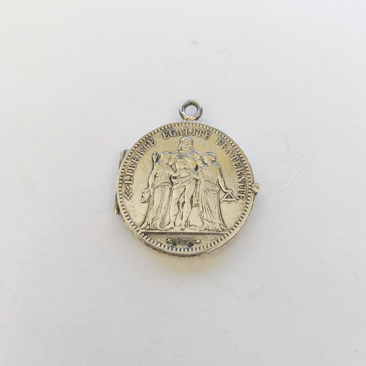 5-franc Hercules: Photo Pendant / Solid Silver Box. -photo-2
