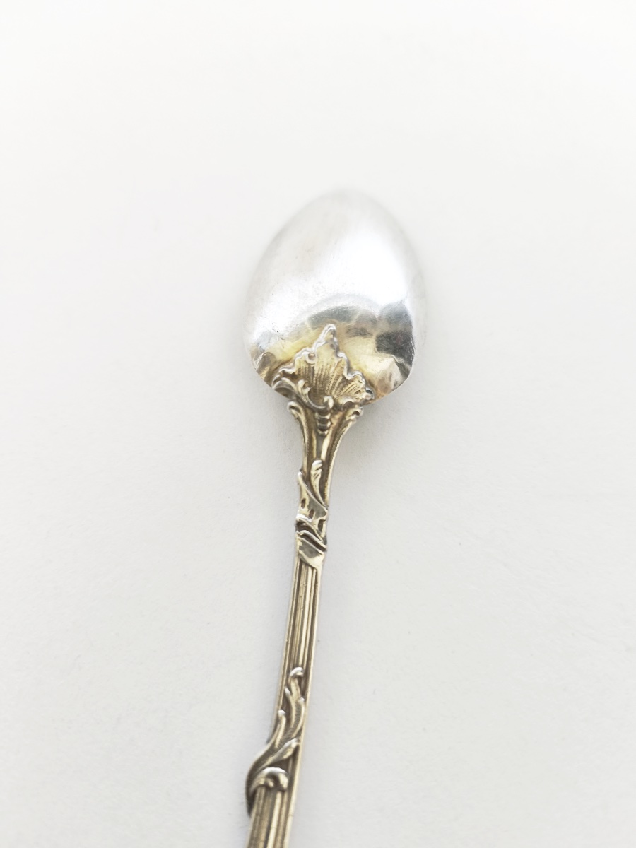Veyrat: Six Solid Silver Spoons, Decorated With A Chimera And A Neo-gothic Dragon. Late 19th Century-photo-3