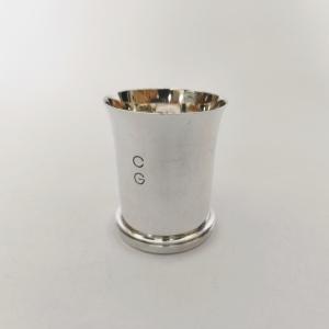 Jean Elisée Puiforcat: Solid Silver Cup From The Art Deco Period. Early 20th Century. 