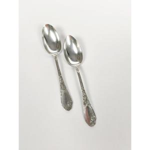 Puiforcat: Art Nouveau Solid Silver Cutlery, Iris Pattern. Circa 1900