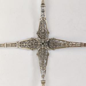 Puiforcat: Exquisite Solid Silver And Vermeil Dessert Set, “ferrure” Model. 19th Century
