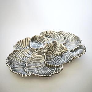Buccellati: Centerpiece That Doubles As A Serving Dish, "marina Coquillage" Model, Solid Silver. Italy
