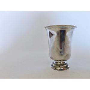 Maitre abonné : Timbale tulipe en argent massif du XVIIIe siècle. Province française.