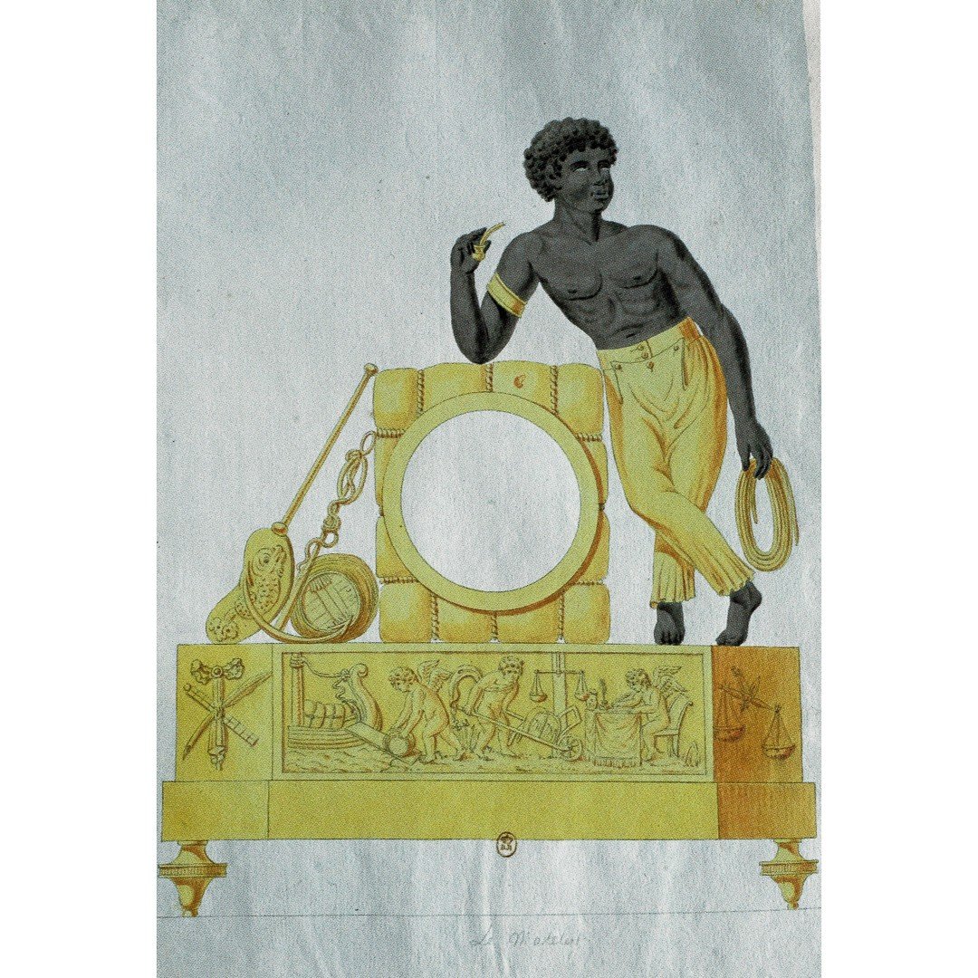 Extraordinary Empire Mantel Clock “le Matelot” After Design By Pierre Mathieu Augustin Michel -photo-6
