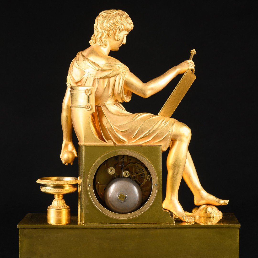 Imposing Historical Empire Mantel Clock “ Alexander The Great ”-photo-3