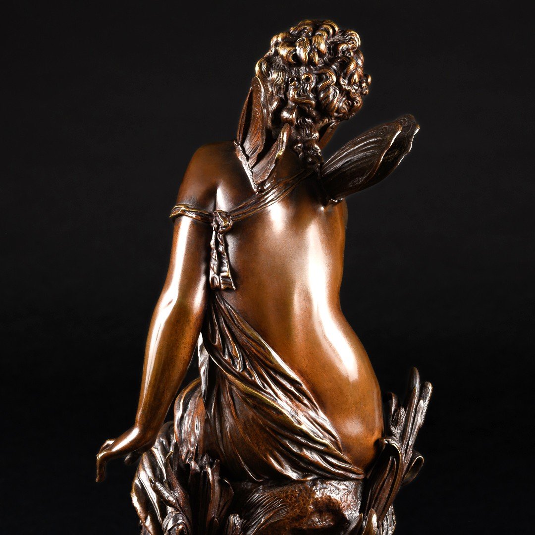 Large Mythological French Bronze Sculpture “ Libellule ” Signed Mathurin Moreau-photo-6