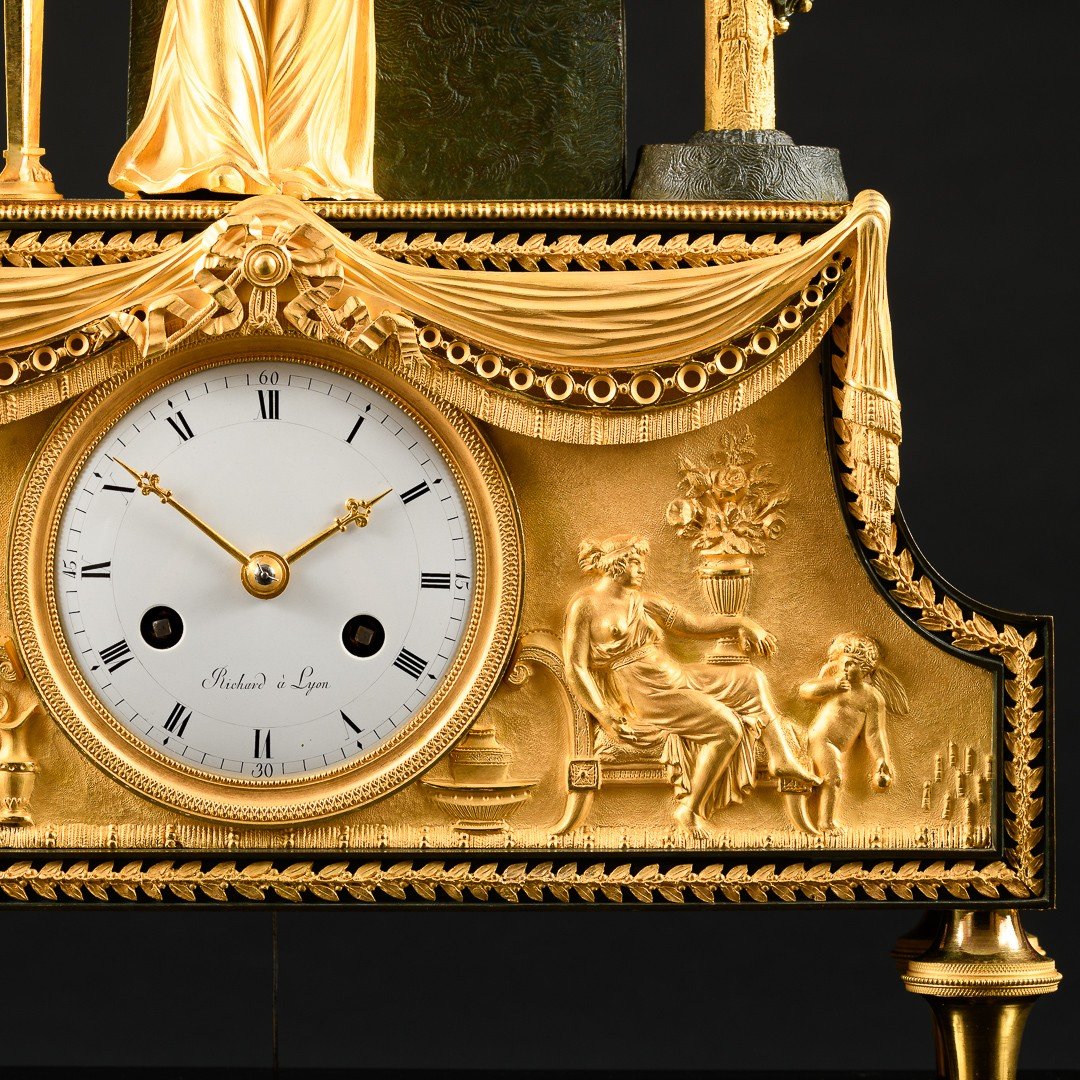 Jean - Simon Deverberie  - Rarissime Pendule D’époque Directoire “ Joséphine ” -photo-1