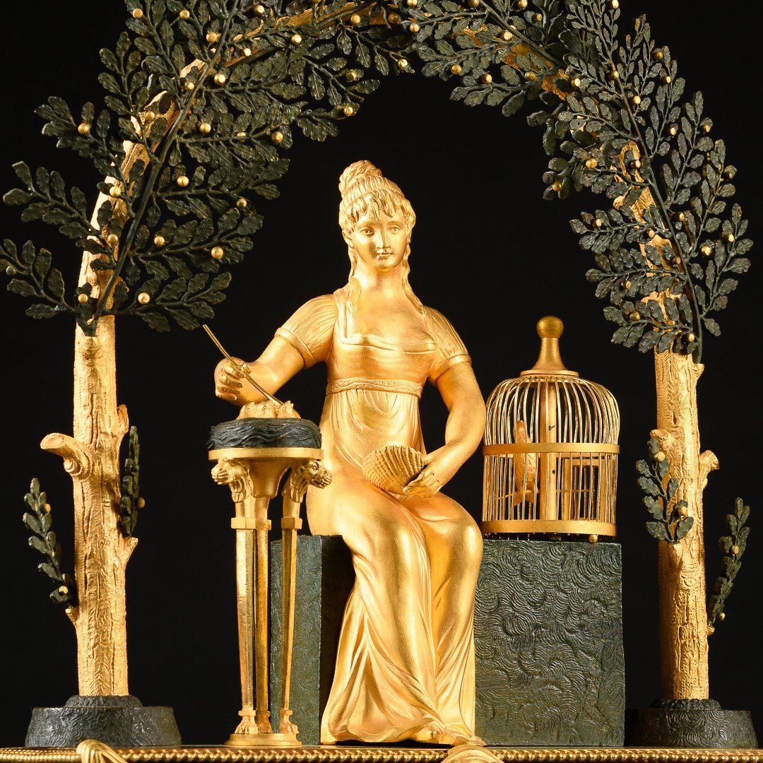 Jean - Simon Deverberie  - Rarissime Pendule D’époque Directoire “ Joséphine ” -photo-4