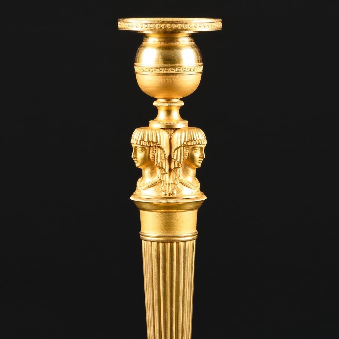 Claude Galle - Pair Of Empire Candelabra “ Retour D’egypte ” - Circa 1805-photo-4