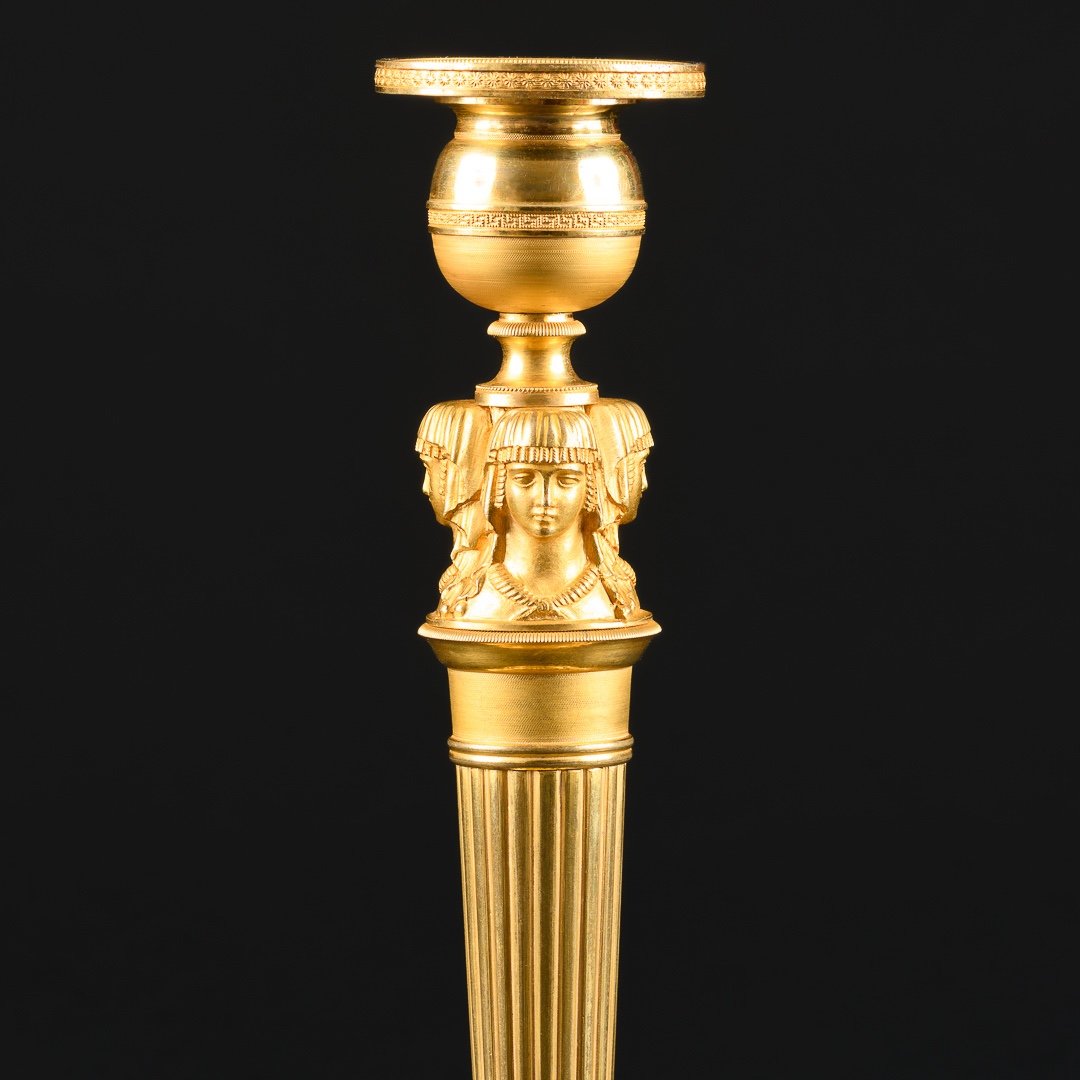 Claude Galle - Pair Of Empire Candelabra “ Retour D’egypte ” - Circa 1805-photo-2