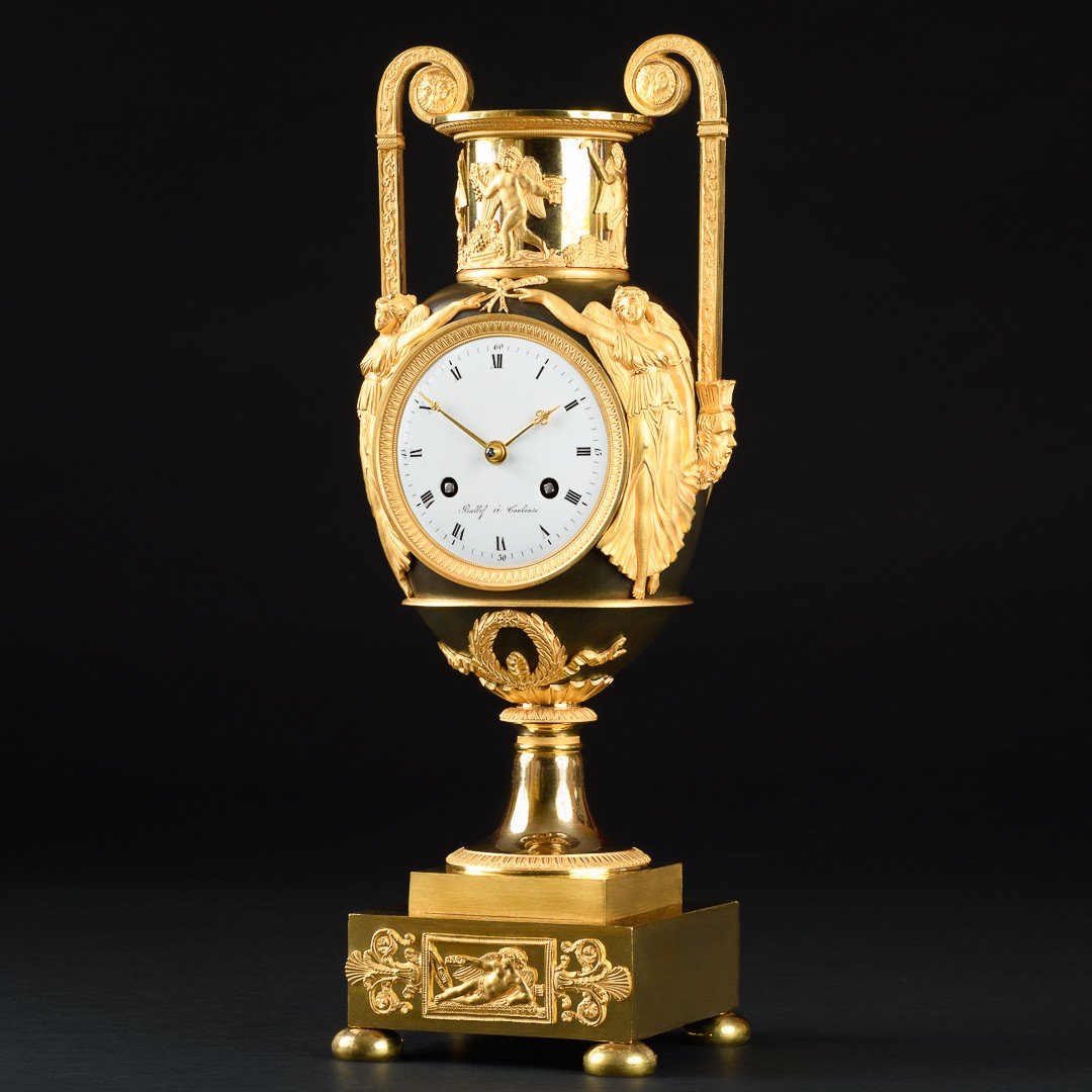 Sublime Empire Vase Clock “ Allegory Of The Four Seasons ”-photo-4