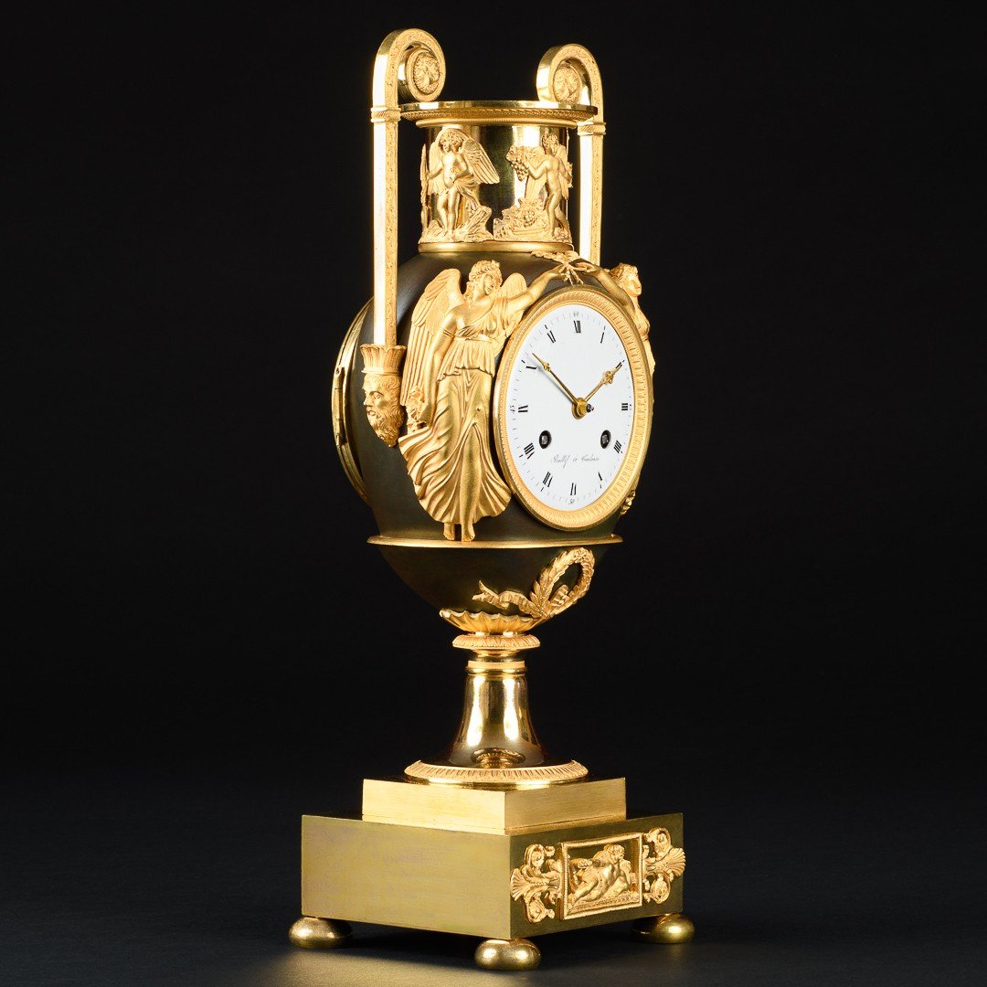Sublime Empire Vase Clock “ Allegory Of The Four Seasons ”-photo-2