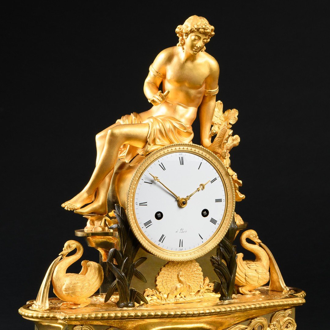 Superior Mythological Empire Clock “ Narcissus ” -photo-1