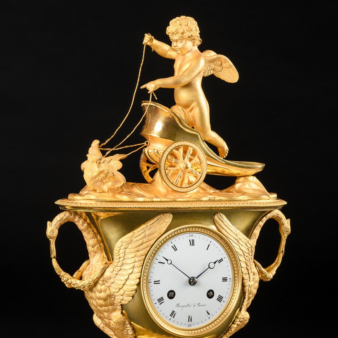Fabulous Empire Clock “ Chariot Of Love Drawn By Doves ”-photo-1