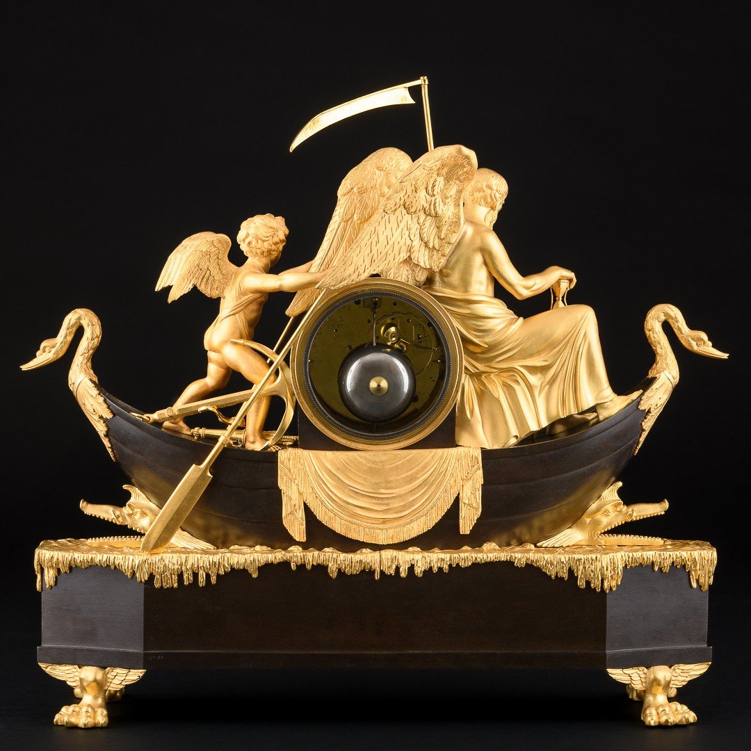 Claude Galle - Important Empire Clock “ Love Makes Time Pass ”-photo-6