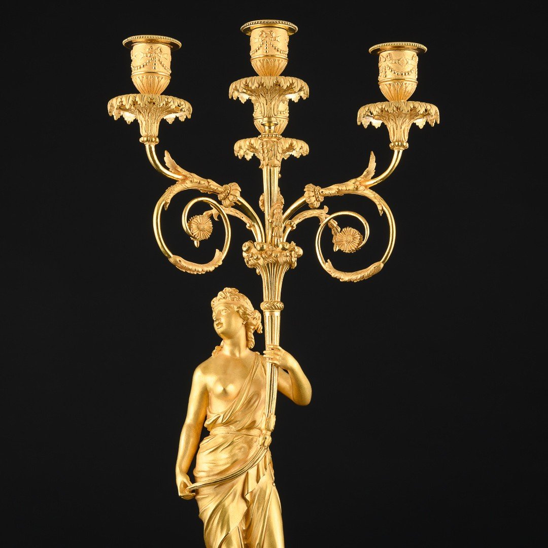 Magnificent Pair Of 18th Century Louis XVI Period Candelabra-photo-1