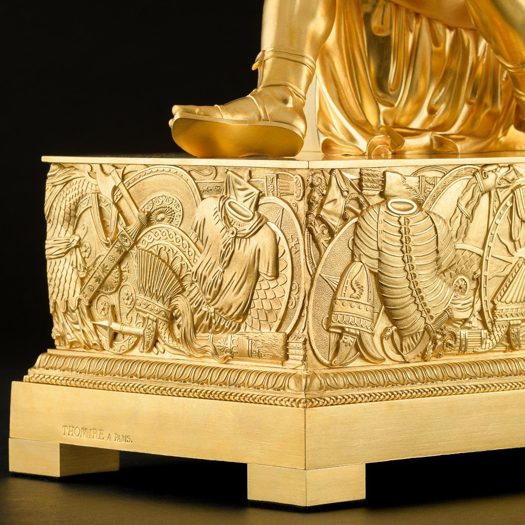 Signée THOMIRE A PARIS et MOINET - Grande Pendule Empire “ Ulysse ” - Vers 1810-photo-3