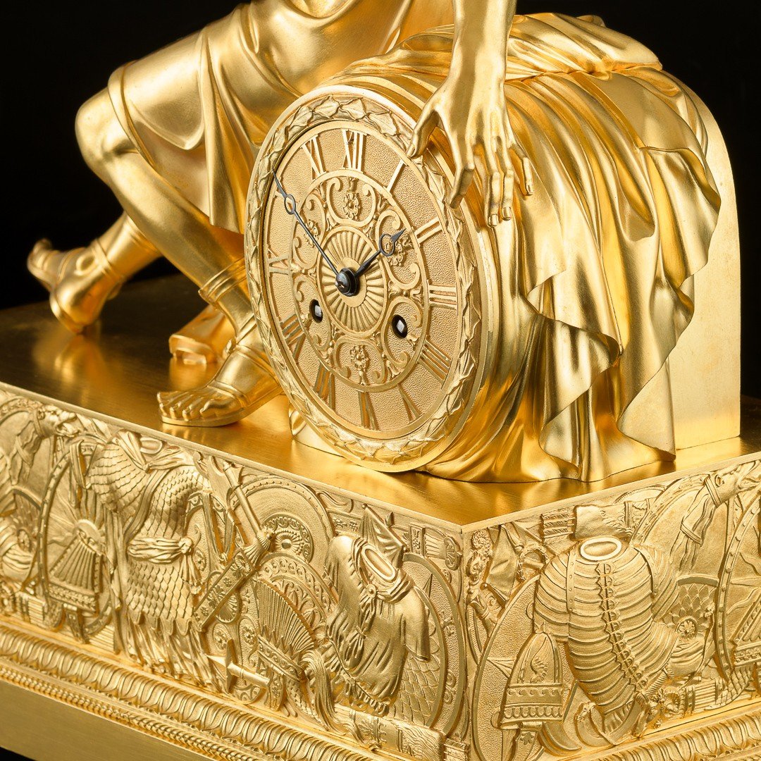 Signée THOMIRE A PARIS et MOINET - Grande Pendule Empire “ Ulysse ” - Vers 1810-photo-3